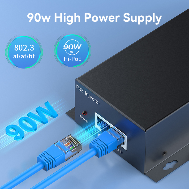 Injektor PoE 90W 10G IEEE 802. - Power Over Ethernet ulasan dan harga