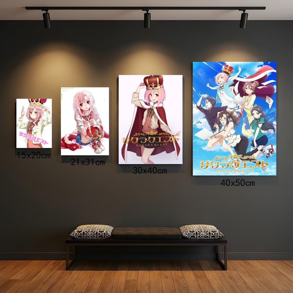Poster Anime S-Sakura Quest-T, - Office Quest ulasan dan harga