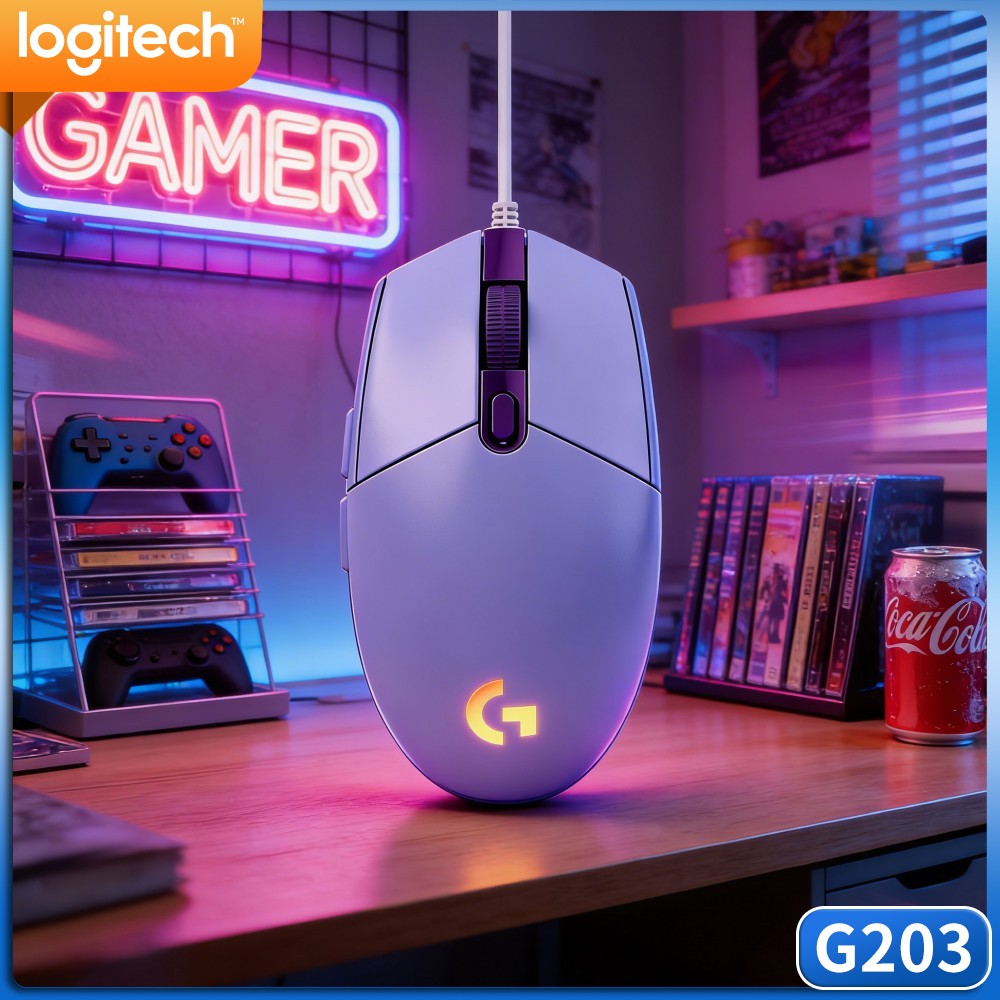 Logitech G203 Mouse Gaming Ber - Logitech Mouse G203 ulasan dan harga