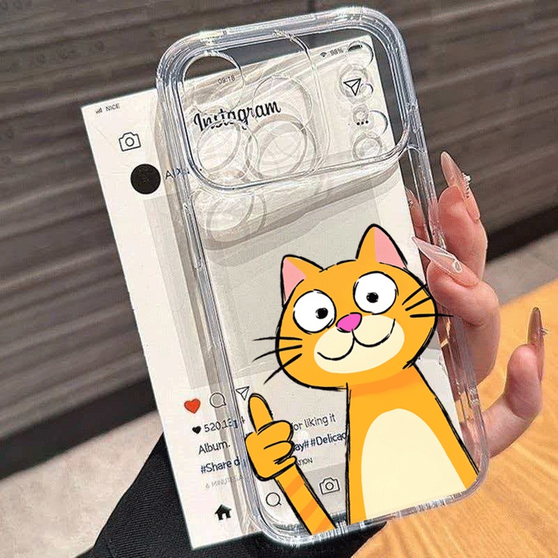 Casing Telepon Kucing Oranye K - Receipt Printer Thermal ulasan dan harga